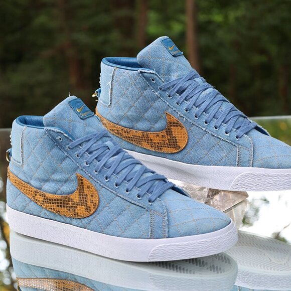 Nike Supreme x SB Zoom Blazer Mid Denim Blue - Picture 9 of 14